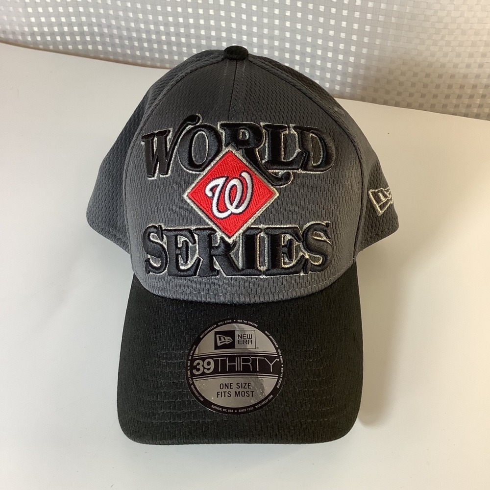New Era Washington Nationals World Series Baseball Hat Gray/Black 39 Thirty